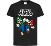 Дитяча футболка Маріо та Луїджи Чорний фото