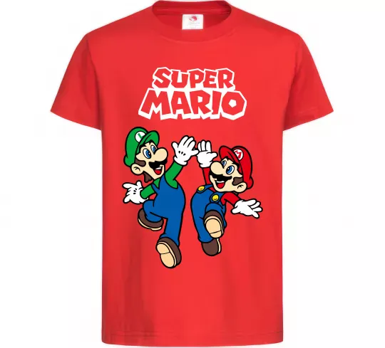 Дитяча футболка Маріо та Луїджи Червоний фото
