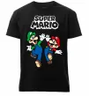 Чоловіча преміум футболка Маріо та Луїджи Чорний фото