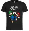 Чоловіча футболка Маріо та Луїджи Чорний фото