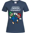 Жіноча футболка Маріо та Луїджи Темно-синій фото