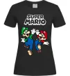 Жіноча футболка Маріо та Луїджи Чорний фото