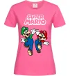 Жіноча футболка Маріо та Луїджи Яскраво-рожевий фото