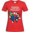 Жіноча футболка Маріо та Луїджи Червоний фото