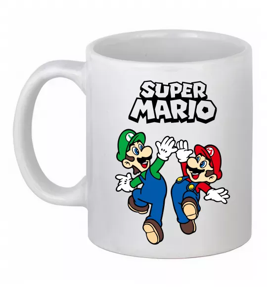 Чашка керамічна Маріо та Луїджи Білий фото