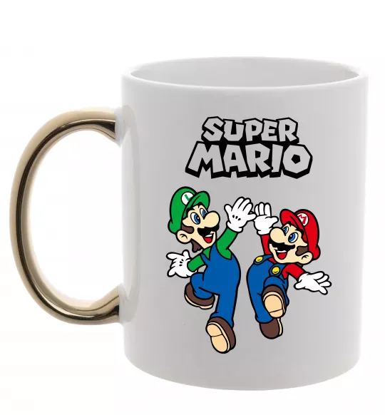 Чашка с цветной ручкой Маріо та Луїджи Золото фото