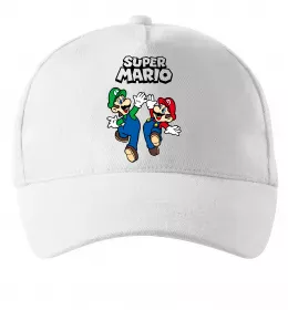 Кепка Маріо та Луїджи Білий фото