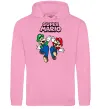 Чоловіча толстовка (худі) Маріо та Луїджи Рожевий фото