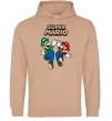 Мужская толстовка (худи) Маріо та Луїджи Песочный фото