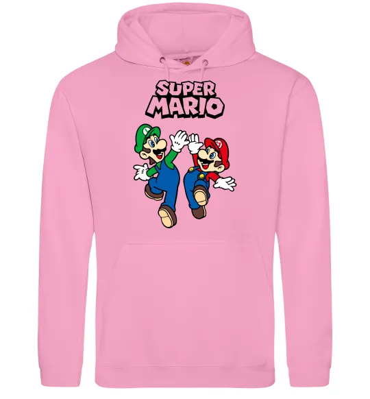 Жіноча толстовка (худі) Маріо та Луїджи Рожевий фото