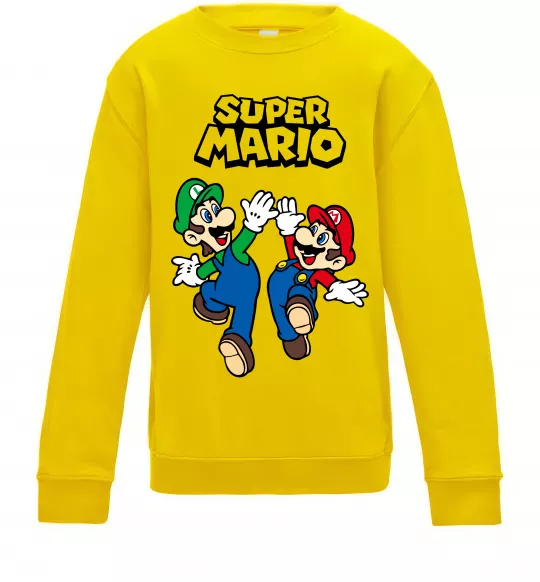 Дитячий світшот Маріо та Луїджи Сонячно жовтий фото