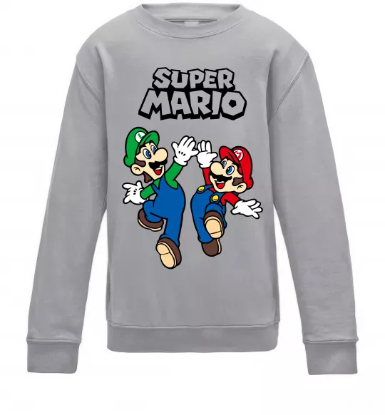 Дитячий світшот Маріо та Луїджи Сірий меланж фото