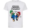 Дитяча футболка Маріо та Луїджи Білий фото