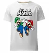Чоловіча преміум футболка Маріо та Луїджи Білий фото