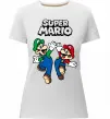 Женская премиум футболка Маріо та Луїджи Белый фото