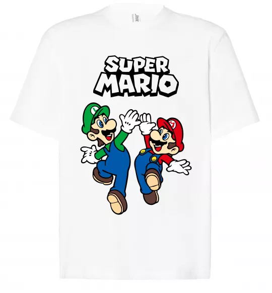 Футболка Оверсайз Маріо та Луїджи Белый фото