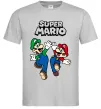 Чоловіча футболка Маріо та Луїджи Сірий фото