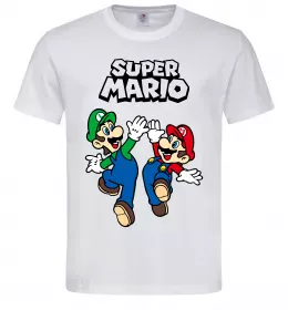Мужская футболка Маріо та Луїджи Белый фото