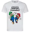 Чоловіча футболка Маріо та Луїджи Білий фото