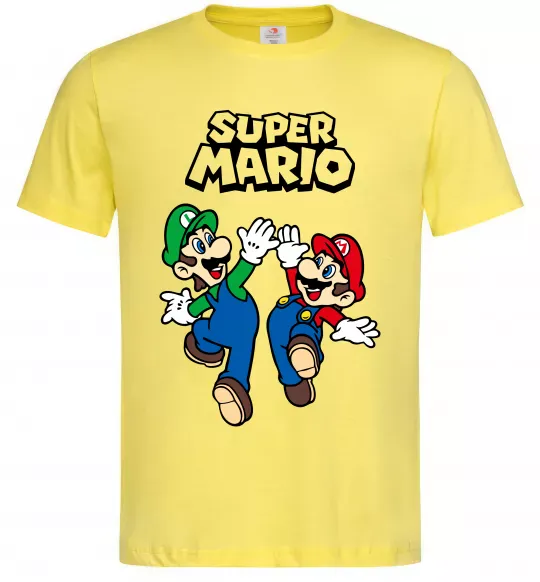 Чоловіча футболка Маріо та Луїджи Лимонний фото