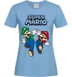 Жіноча футболка Маріо та Луїджи Блакитний фото