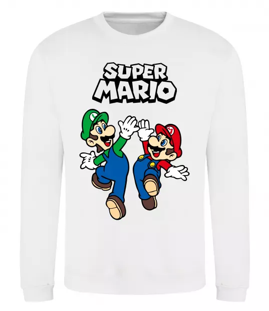 Світшот Маріо та Луїджи Білий фото