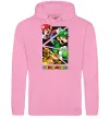 Мужская толстовка (худи) Mario and Luigi Bros Розовый фото