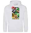 Мужская толстовка (худи) Mario and Luigi Bros Серый меланж фото
