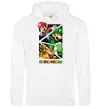Жіноча толстовка (худі) Mario and Luigi Bros Білий фото
