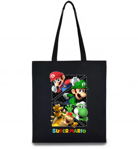 Еко-сумка Mario and Luigi Bros Чорний фото