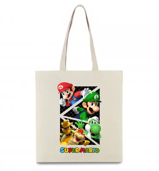 Еко-сумка Mario and Luigi Bros Бежевий фото