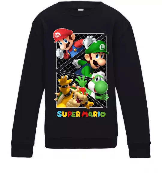 Дитячий світшот Mario and Luigi Bros Чорний фото