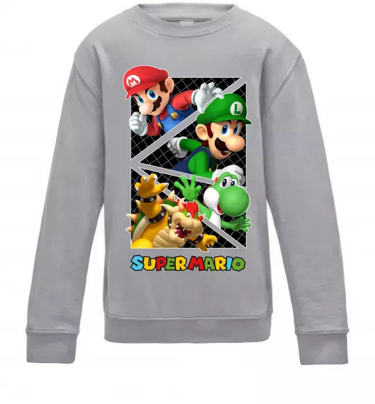 Дитячий світшот Mario and Luigi Bros Сірий меланж фото