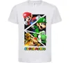 Детская футболка Mario and Luigi Bros Белый фото