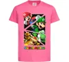 Детская футболка Mario and Luigi Bros Ярко-розовый фото