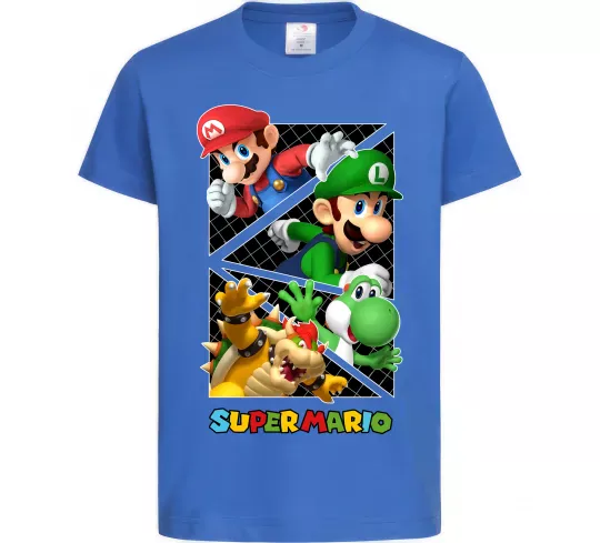 Детская футболка Mario and Luigi Bros Ярко-синий фото