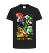 Дитяча футболка Mario and Luigi Bros Чорний фото