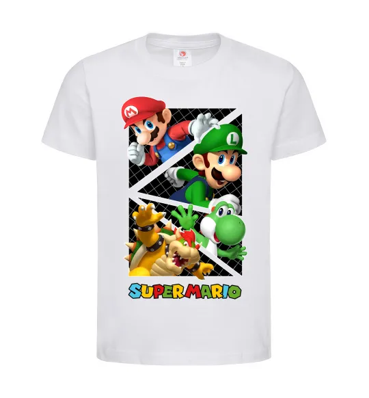 Дитяча футболка Mario and Luigi Bros Білий фото