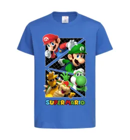 Детская футболка Mario and Luigi Bros Ярко-синий фото
