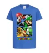 Дитяча футболка Mario and Luigi Bros Яскраво-синій фото