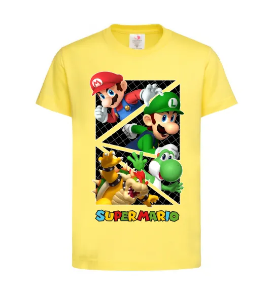 Дитяча футболка Mario and Luigi Bros Лимонний фото