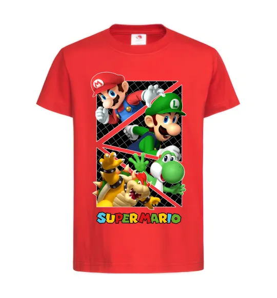 Дитяча футболка Mario and Luigi Bros Червоний фото