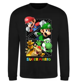 Свитшот Mario and Luigi Bros Черный фото