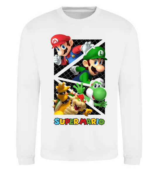 Світшот Mario and Luigi Bros Білий фото