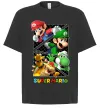 Футболка Оверсайз Mario and Luigi Bros Чорний фото
