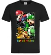 Мужская футболка Mario and Luigi Bros Черный фото