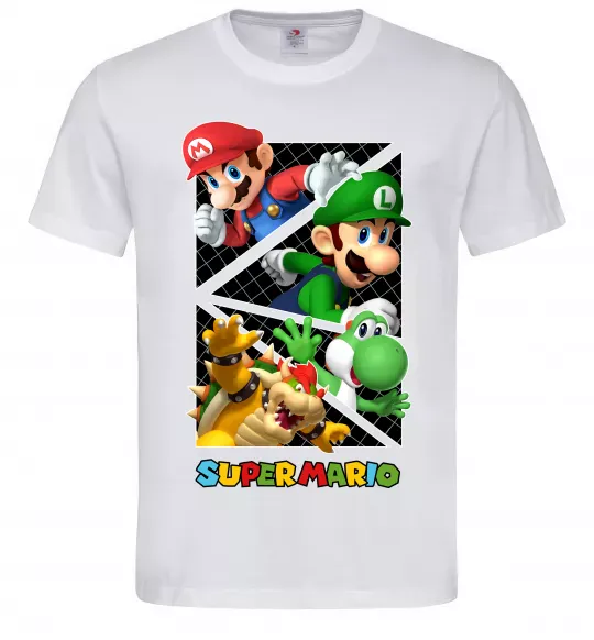 Мужская футболка Mario and Luigi Bros Белый фото