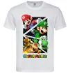 Мужская футболка Mario and Luigi Bros Белый фото
