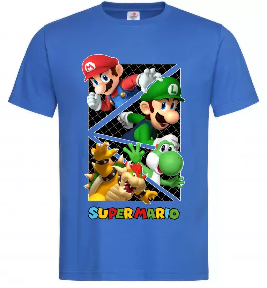 Мужская футболка Mario and Luigi Bros Ярко-синий фото