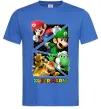 Мужская футболка Mario and Luigi Bros Ярко-синий фото
